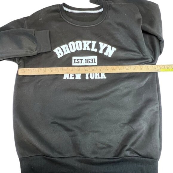 Brooklyn New York EST.1631 Black Crewneck Sweatshirt M 100% Polyester - Picture 4 of 7